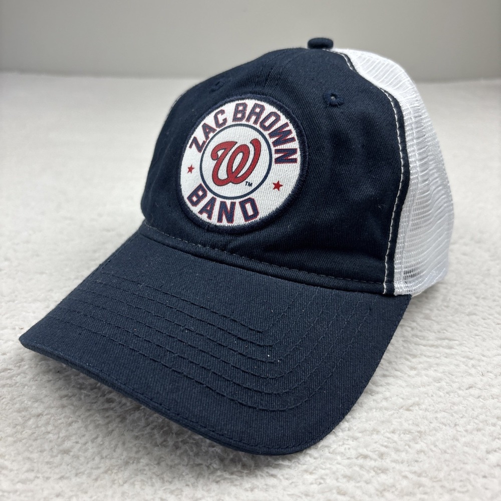 ZAC BROWN BAND Strapback Trucker Hat Washington Nationals Mesh Back Adjustable